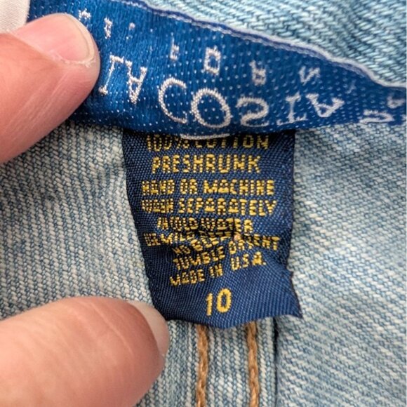 La Costa Spa Star Embroidered Jeans Womens Size 10 Blue Light Wash Denim Cotton - Picture 4 of 10